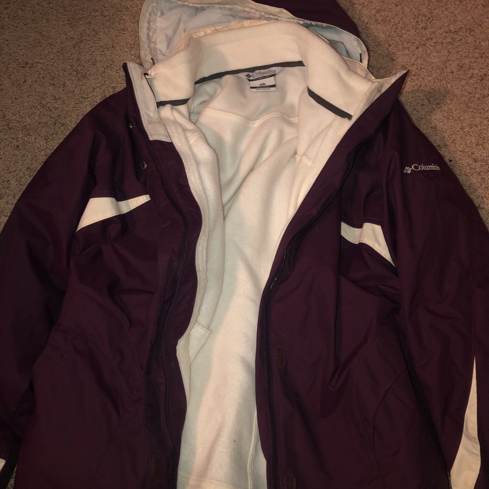 columbia maroon heavy winter coat